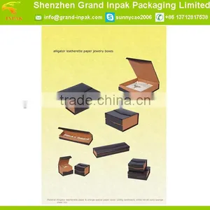Fancy FSD Alligator Paper Jewelry Set Packaging Gift Box thumbnail-1