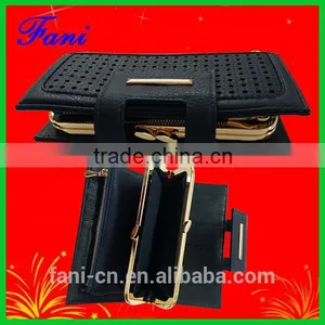 Newest Arrival PU Leather Wallet With Elastic Strap and Hinge Design for Woman thumbnail-1