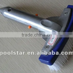 5.5"/14cm Swimming Pool Brush, Cleaning Wall Brush With Aluminium Handle and Easy-clip P1407 thumbnail-1