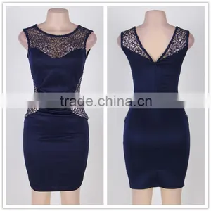 New Arrival Hot Wholesale Crochet Shoulder Swing Dress Fashion Women Xxl Size Dress thumbnail-1