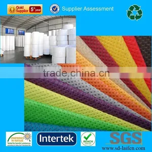 Colorful Polypropylenene Spunbonded Nonwoven Fabric, Spunbond pp Nonwoven Roll thumbnail-1