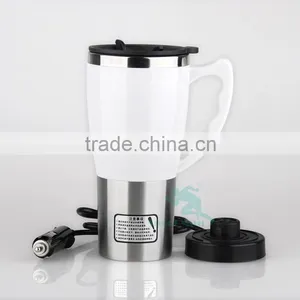 2016 New Product Promotional Mug Double Wall Stainless Steel Electric Car Heated Mug Customized Unique Handle Color Cup thumbnail-4