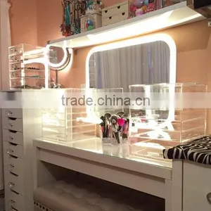 Acrylic Cosmetics Makeup Organizer Drawer or Jewelry Chest With 5 Removable Drawers and 1 Lid thumbnail-2