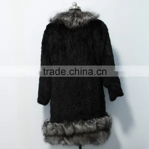 Fashion Genuine Knitted Mink Fur Coat for Women MC08 thumbnail-3