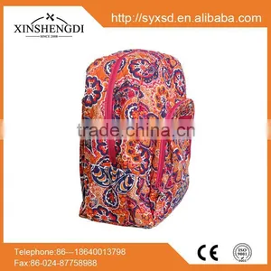 Good Price Cotton Colorful Quilted Trendy Backpack Without Zipper thumbnail-3