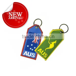Manufacturer Promotion Cheap Custom Embroidery Keychain thumbnail-1