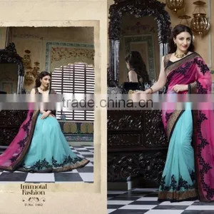 Designer Shiffon Lehenga Style Sarees thumbnail-5