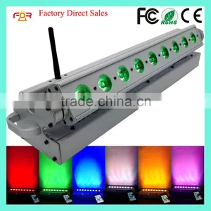 DJ Smart Rechargeable Wifi Phone IOS Android App Wireless DMX Battery Powered 6in1 RGBWAUV 9*18w LED Wall Washer Light thumbnail-1