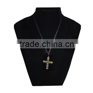 Halloween Cross Pendant With Skulls Necklace/ Halloween Item/ Halloween Gift thumbnail-1