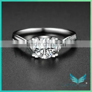 Fashion Style Jewellery 925 Sliver Finger Ring Moissanite Diamond Wedding Ring thumbnail-1