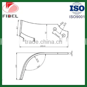 HIGH QUALITY ROTAVATOR BLADES, L Type Power Tiller Blades, 6*70mm Type for Sales thumbnail-4