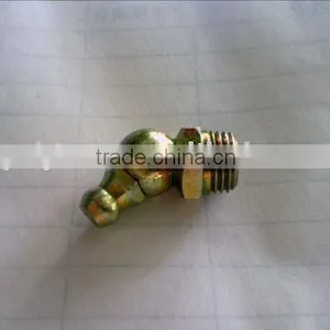 M6x1 45degree Grease Gun Zerk Fitting Yellow Zinc Plated thumbnail-1