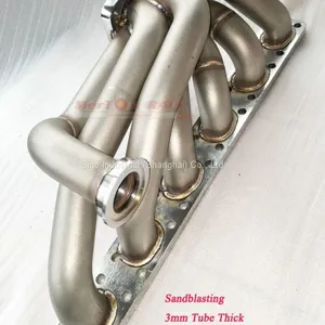 Mertop Race Update 3mm Thick Top Mount T3/T4 Turbo Manifold for BMW E36 325 328 E30 E34 24V M50 M52 S50 S52 thumbnail-4