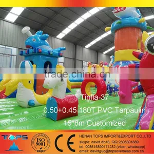 Inflatable Bouncer Shark Tale Undersea Tinfla 37 in PVC Tarpaulin Finding Nemo thumbnail-2