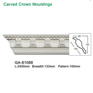 2017 Baroque Decorative Polyurethane Cornice for Ceiling Decor thumbnail-1
