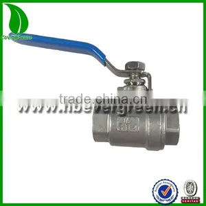 Lever Operated Mini 2 Pcs NPT ss 304 Full Port Control Ball Valve thumbnail-1