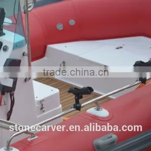 China Manufacturer Made Fishing Boat, New 17ft RIB Rigid Hypalon Inflatable Sport Fishing Boats for Sale With Motor thumbnail-5