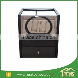 2+4 Automatic Rotation Leather AC/DC & Battery Operated China Watch Winder Box thumbnail-5