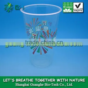 Logo/printing Designed 100%biodegradable Disposable Transparent Plastic Pla Cups/pla Compostable Cups for Ice Cream thumbnail-1