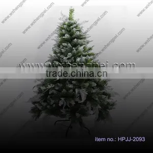 Classic Snow Christmas Ornaments PVC Green Silver Mixed Cherry Leaves thumbnail-1