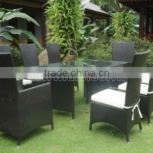 PE Wicker Dining Table Set/ 9 Pcs Rattan Dining Set/ Outdoor Furniture thumbnail-1