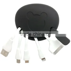 Custom Printed 4 in 1 Multiple Use USB Charging Cable for Data/syn Compatible With Ipad/iphone 4/6/5s/Samsung/Mp4 thumbnail-3