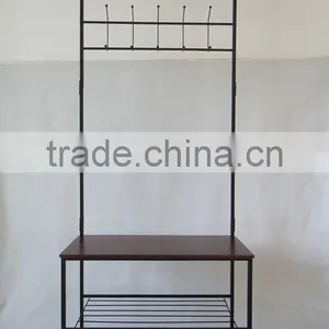 Entryway Coat Hook Hanger Shelves Mud Room Shoe Organizers Storage Holder Rack Clothes Rack thumbnail-2