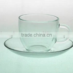 Glass Cup and Saucer/glassware thumbnail-1