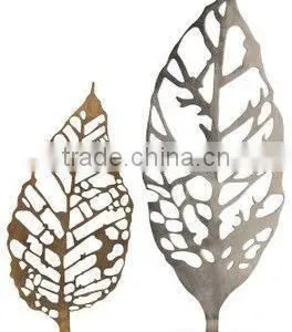 Antique Leaf Metal Sculpture thumbnail-1