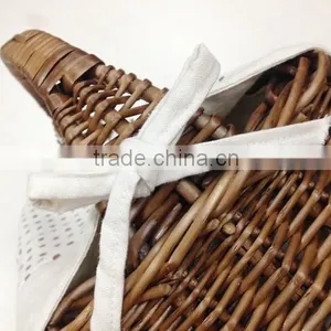Classic New Cheap Empty Wicker Handle Picnic Basket thumbnail-6