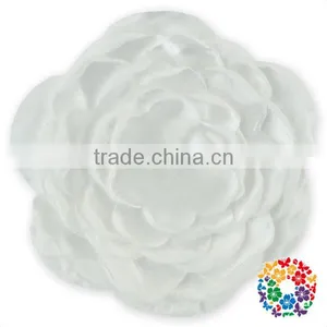 Plain White 8 Layers Christmas Ribbons Satin Flower Christmas Wedding Decorations Artificial Chrysanthemum Flower thumbnail-1