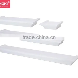 Classic Set of 4 Multi Length Floating Ledge Shelves Frame Display Antique MDF Wood Wall Mount Wall Shelf thumbnail-2