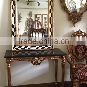 Square Marble Top Handmade Baroque Corner Console Table thumbnail-4