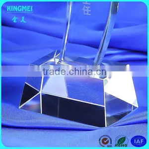 KM-ZP71 2015 Wholesale Clear Custom First Class Glass Medal Crystal Color Glass Trophy Star Trophies thumbnail-4