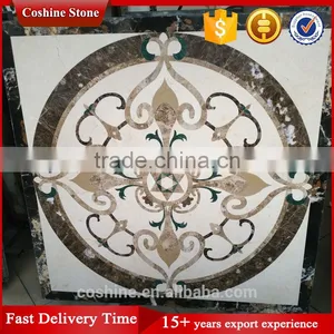Polished Marble Mix Waterjet Kitchen Pattern Medallion Floor Tiles thumbnail-1