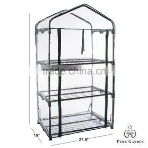 Pure Garden 3 Tier Mini Greenhouse With Cover thumbnail-4