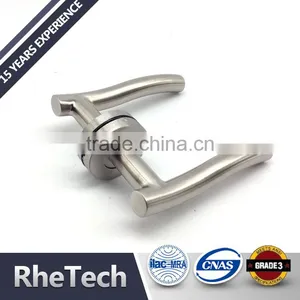Solid Hollow Satin Stainless Steel T Handle Mortise Lever Hotel Room Door Lock Without Cylinder Lock Body thumbnail-1