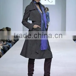 Momen's Fashion Wool Cashmere Wind Coat 082 thumbnail-1