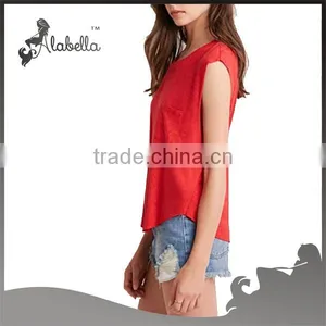Sleeveless t Shirt Polyester Tshirts Muscle Tee for Women thumbnail-2