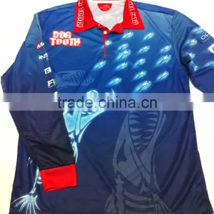 Sublimated Printing Custom Fishing Shirt, Buttons on Collar, Comfortable Rid Fabric on Wrist thumbnail-2