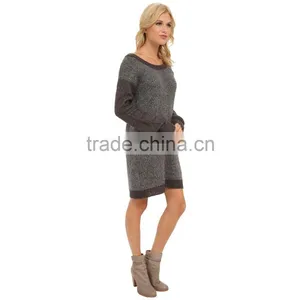 2016 Dress Round Neck Sweater Dress thumbnail-3