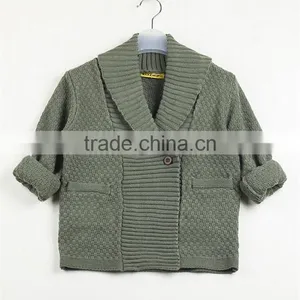 Spring Warm Knitting Sweater For Little Boys Children Thick Knitted Kimono With Button Front thumbnail-5