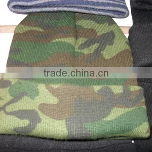 Camo Pattern Winter Knitted Beanie Hat thumbnail-3