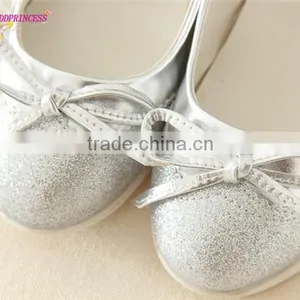 Kids Silver Shoes Girls Shoes Party Wearing Low Heel Fashion Little Girls Shoes Good Quality Sweet Girls Dress thumbnail-2