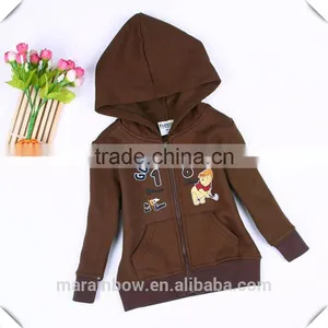 Hot Sale OEM High Quality 100% Cotton Fleece Unisex Baby's Printing Zip Up Hoodies thumbnail-1
