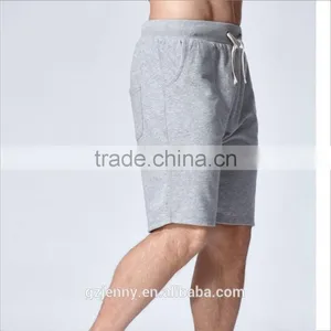 China Guangzhou Custom Logo Silk Screen Printing Shorts Black Cotton French Terry Running Outdoor Sweat Men Shorts thumbnail-1