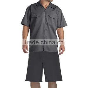 Wholesale Cheapest Summer Work Uniforms Short Sleeve Shirts and Short Pants Workwear thumbnail-2