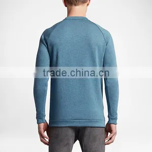 Custom Sportswear Modern Neck Kangaroo Pocket Fleece Sweatshirt Men thumbnail-3