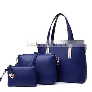 R0010H China Manufacturer 3pcs Leather Ladies Handbags thumbnail-1