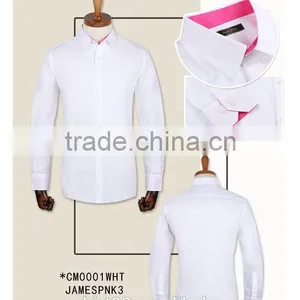 High Quality Made to Measure 100% Cotton Long Sleeve Custom Mens Dress Shirt thumbnail-1